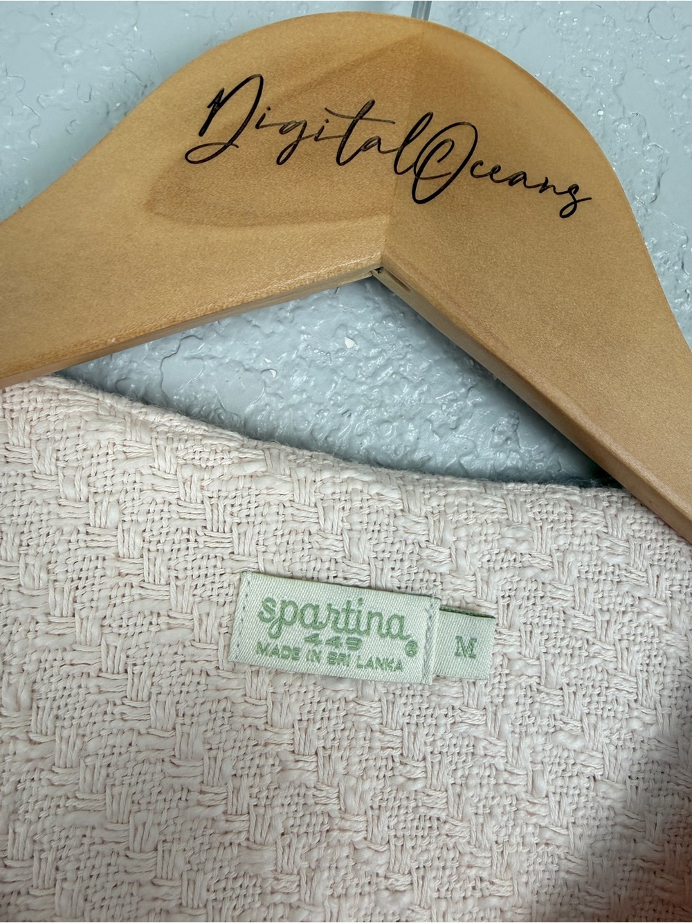 Spartina 449 Harper Tweed Fringe Champagne Jacket NWT Medium Resort Quiet Luxury - Picture 8 of 14